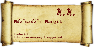 Mészár Margit névjegykártya
