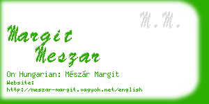 margit meszar business card